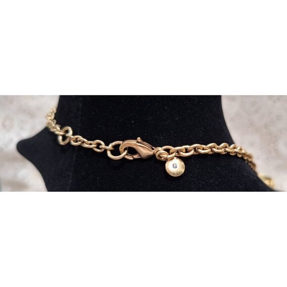 J. Crew Gold Tone Necklace With Faceted Oval Clear Stones-Excellent Used Conditi - Picture 4 of 6
